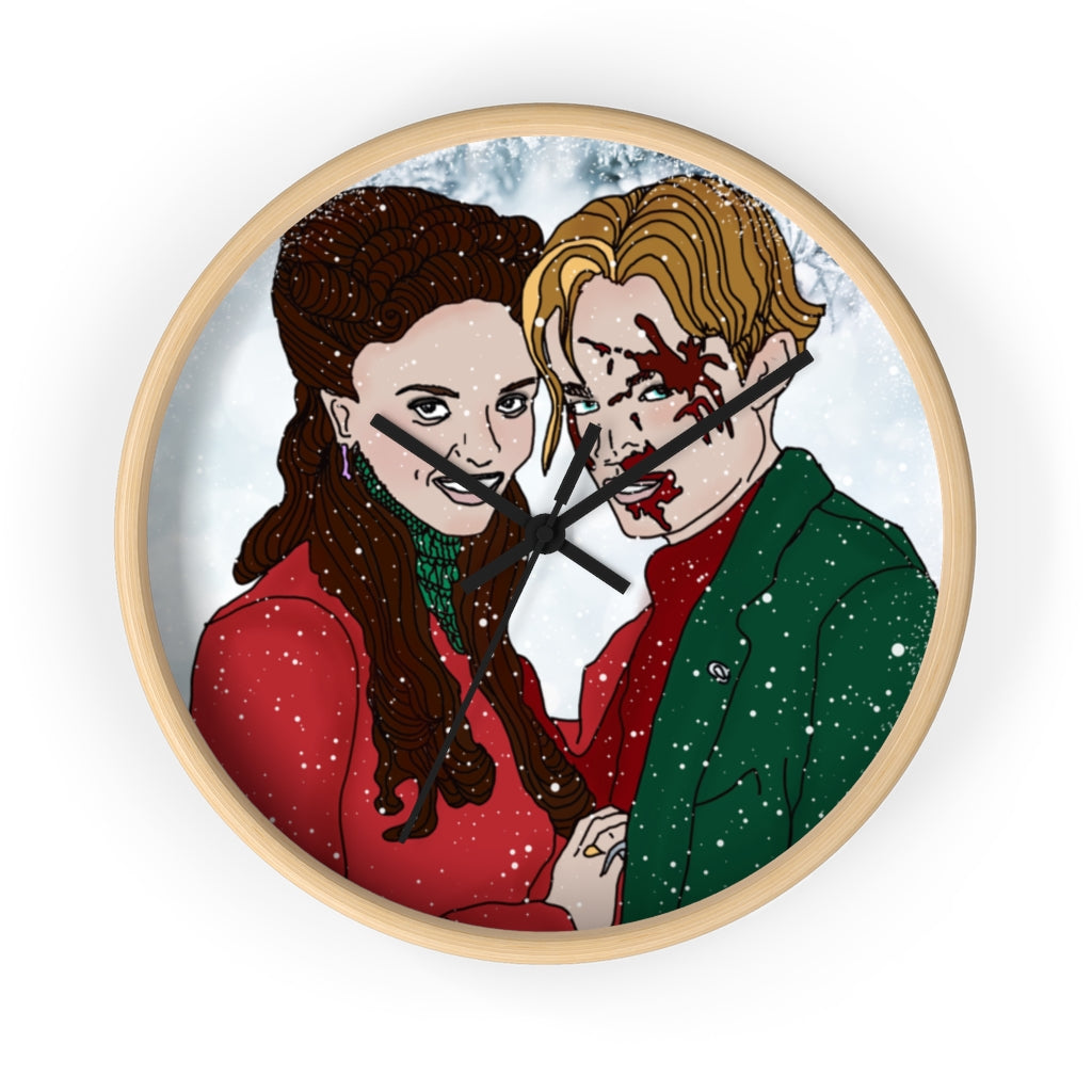 Merry Bloody Christmas Sprusilla Wall Clock