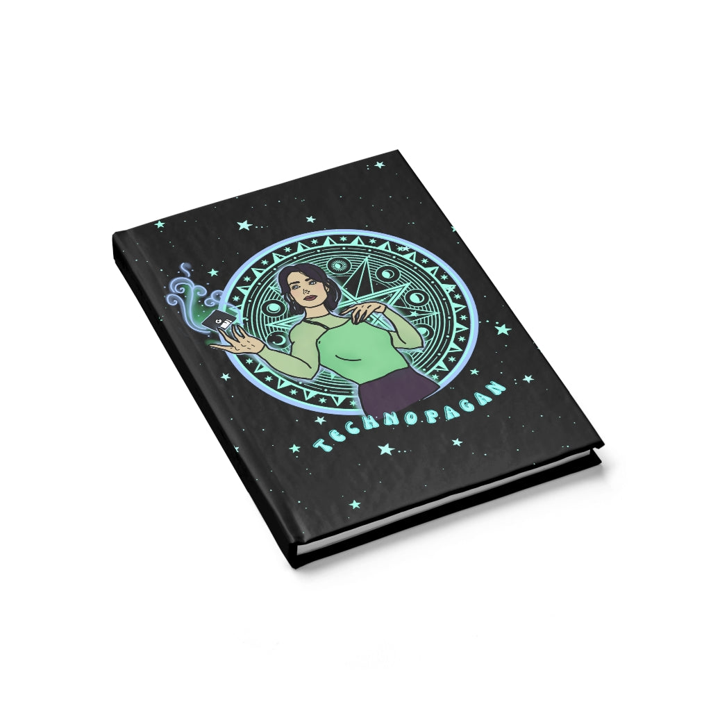 "Technopagan" Hardcover Lined Journal
