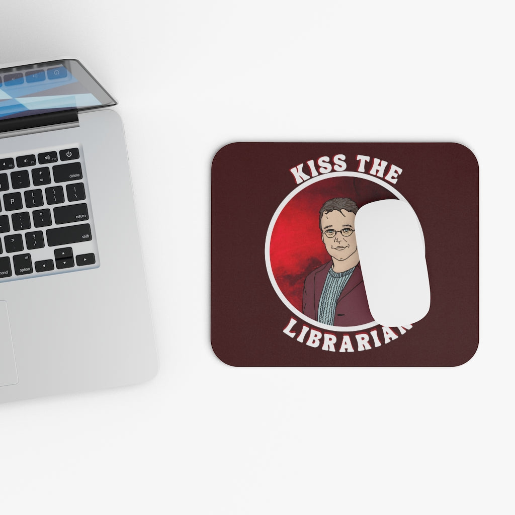 Giles "Kiss the Librarian" Mouse Pad