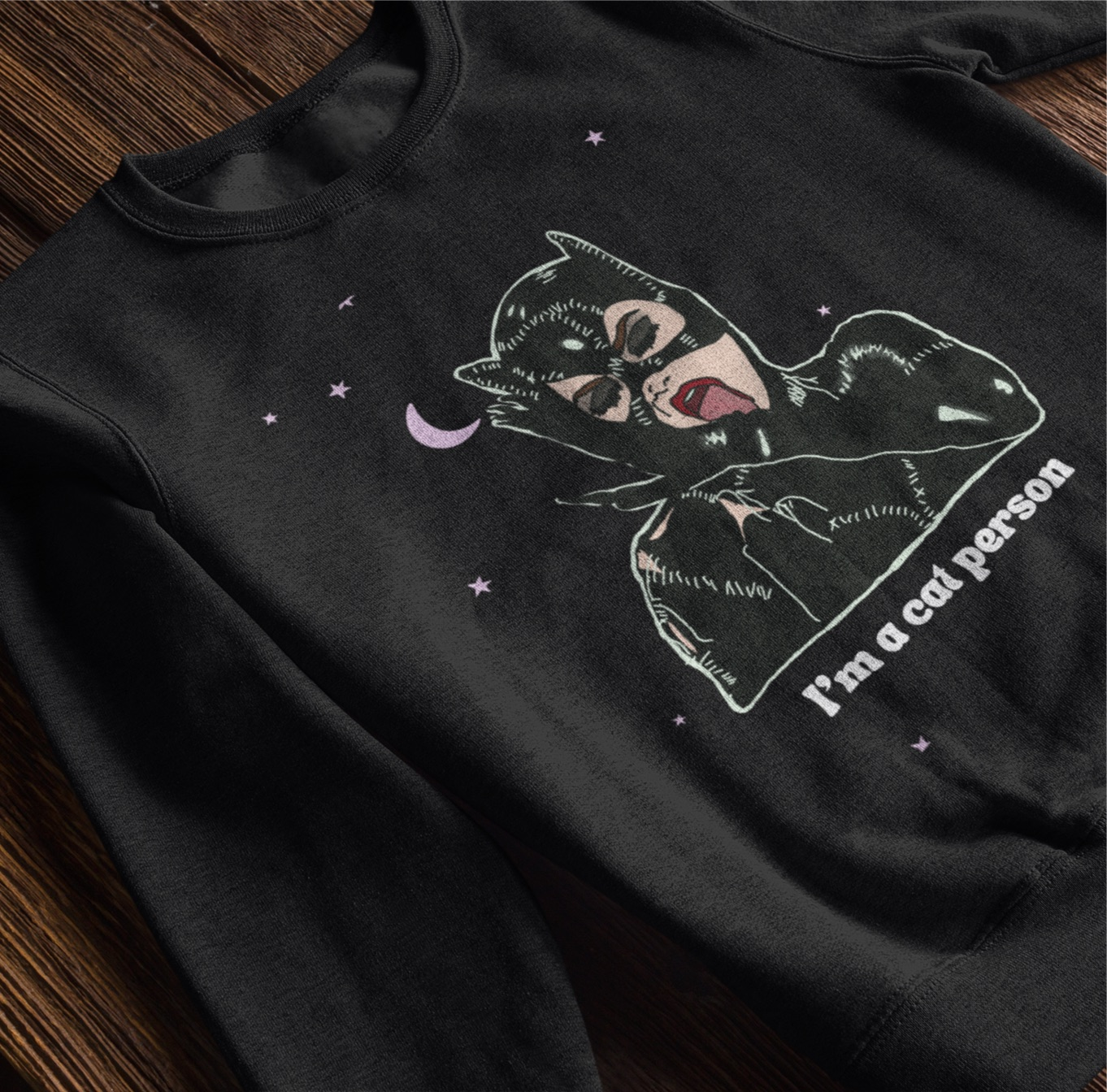 "I'm a Cat Person" Comfy Crewneck Sweatshirt