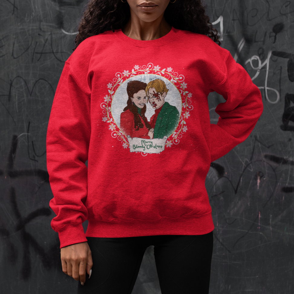 Merry Bloody Christmas Sprusilla Comfy Sweatshirt