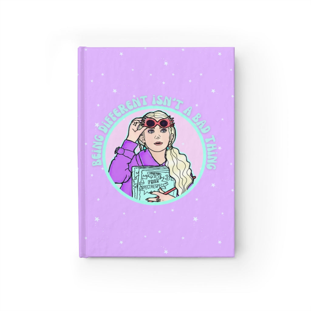 Luna Lovegood "Being Different isn't a Bad Thing" Hardcover Lined Journal
