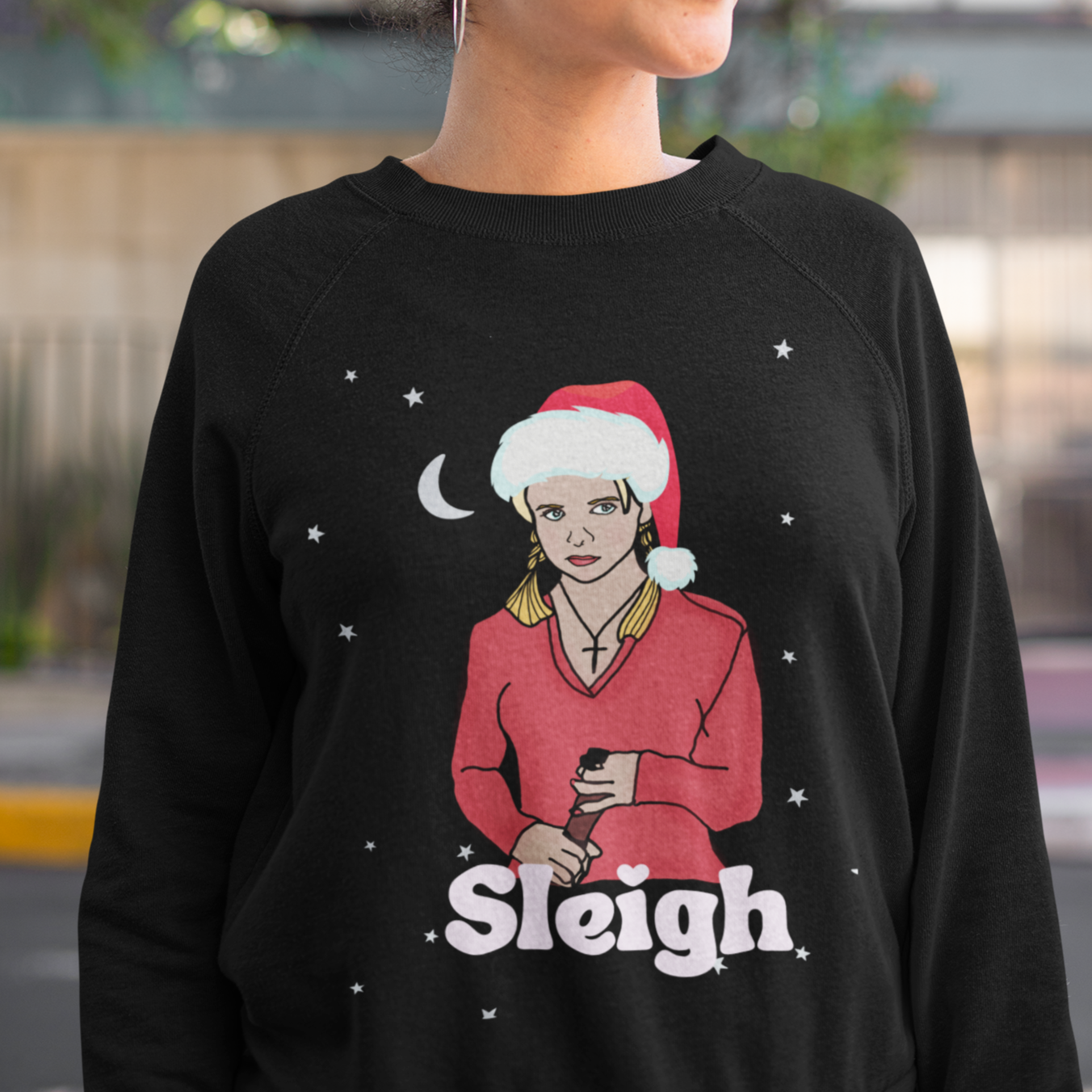 Sleigh Buffy Christmas Unisex Heavy Blend™ Crewneck Sweatshirt