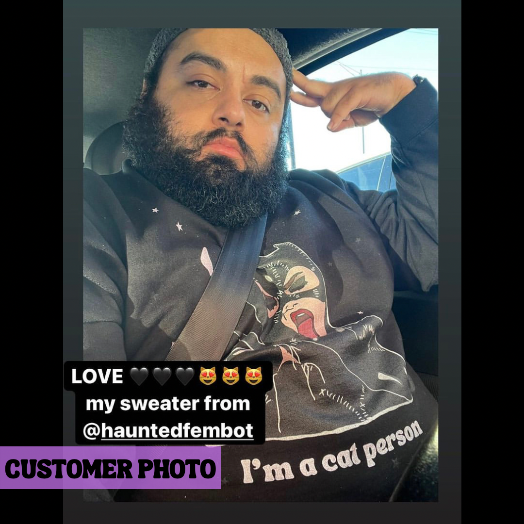 "I'm a Cat Person" Comfy Crewneck Sweatshirt
