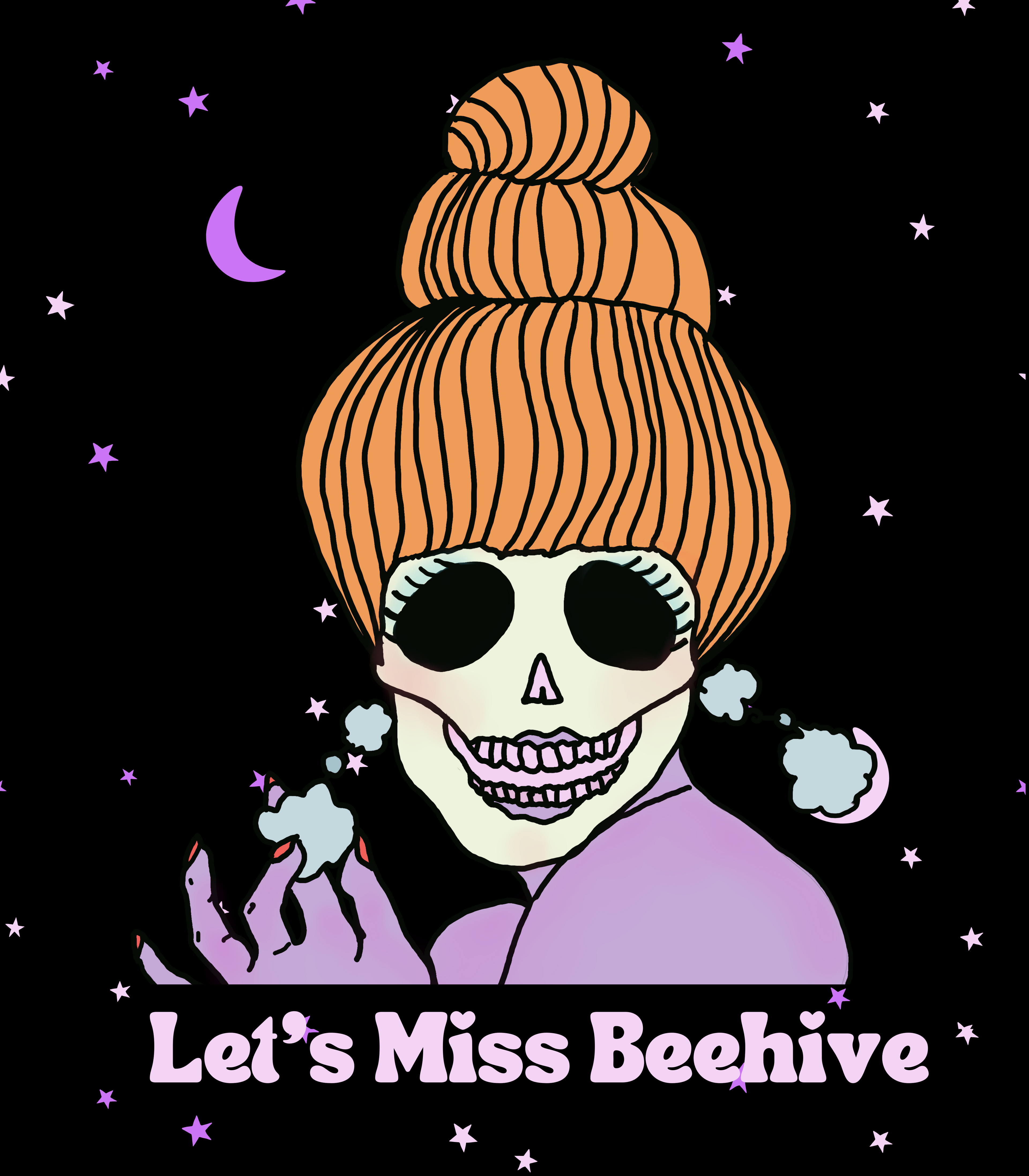 Let's Miss Beehive Skull Super Soft T-Shirt