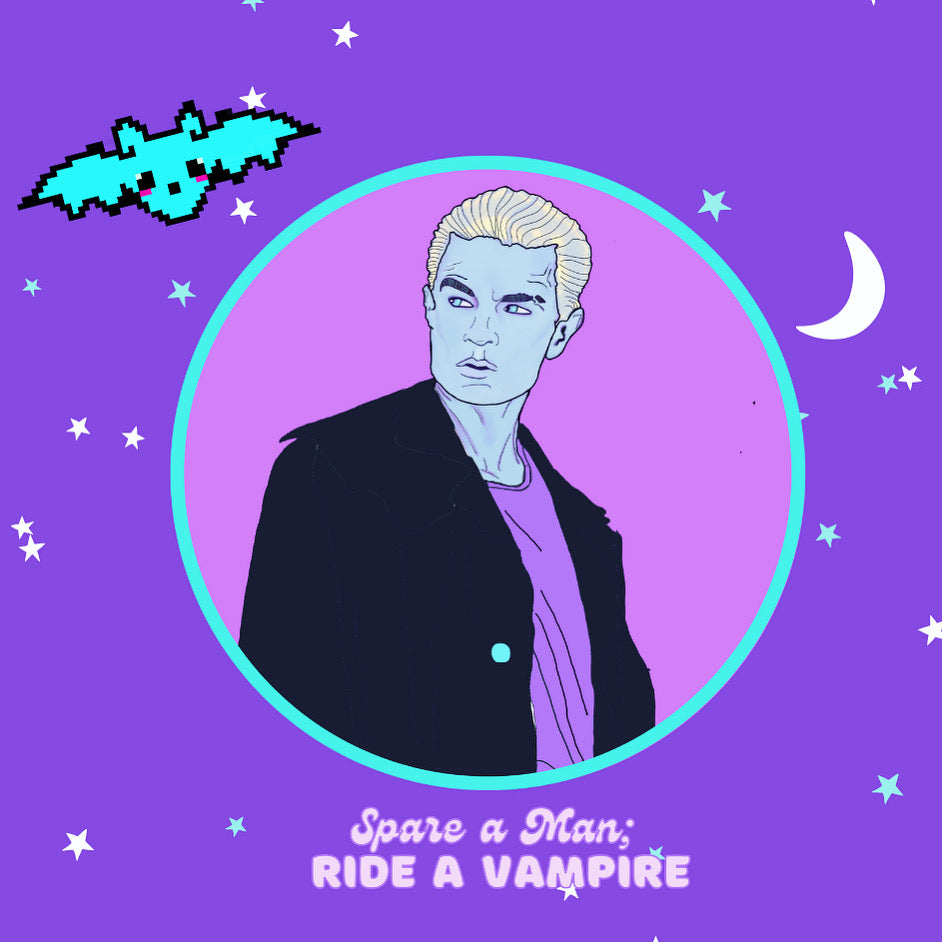"Spare a Man; Ride a Vampire" Spike Super Soft T-shirt