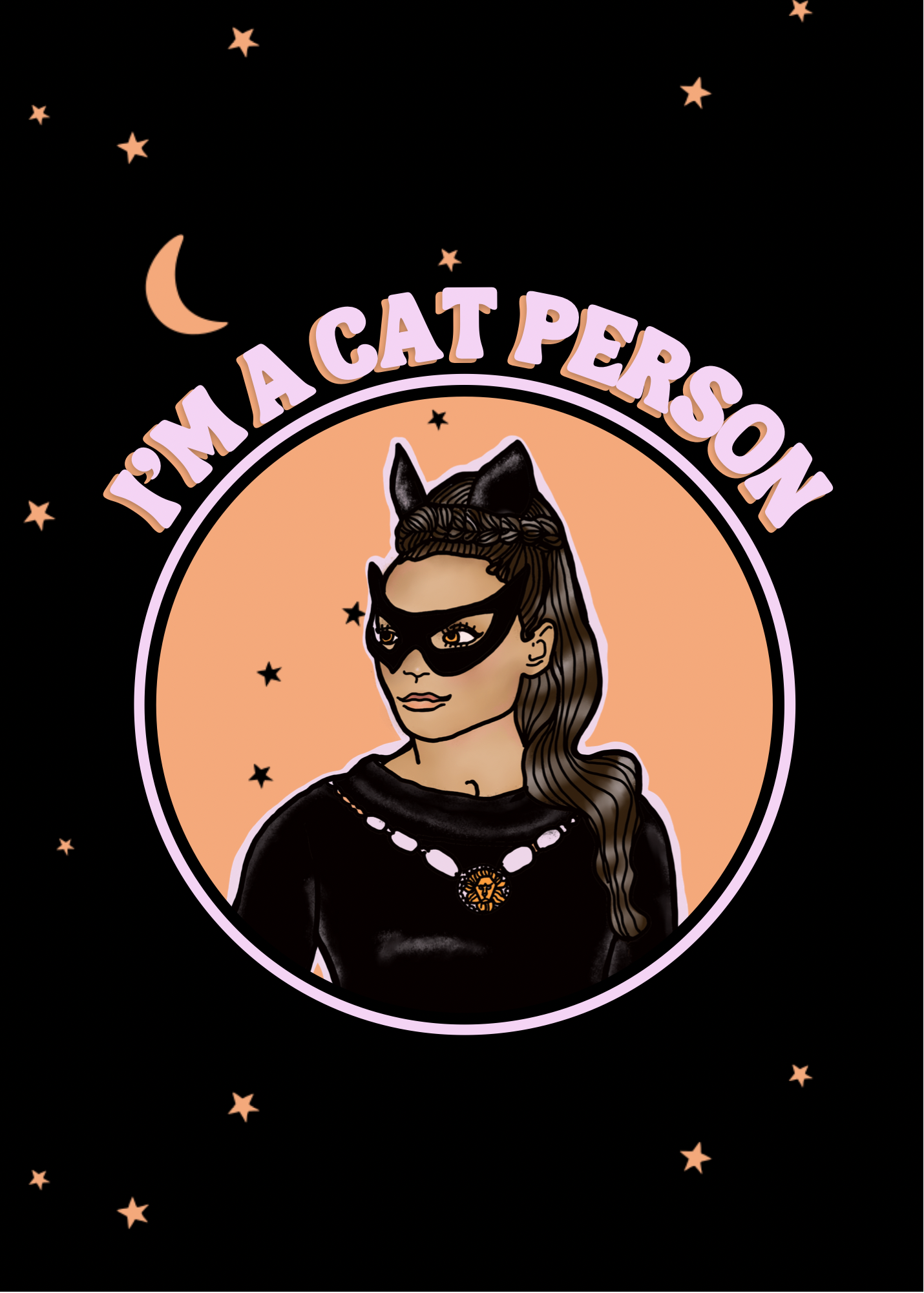 Eartha Kitt “I’m a Cat Person” Cat Woman Blank Note Card Set (4 Pack) or Single Card