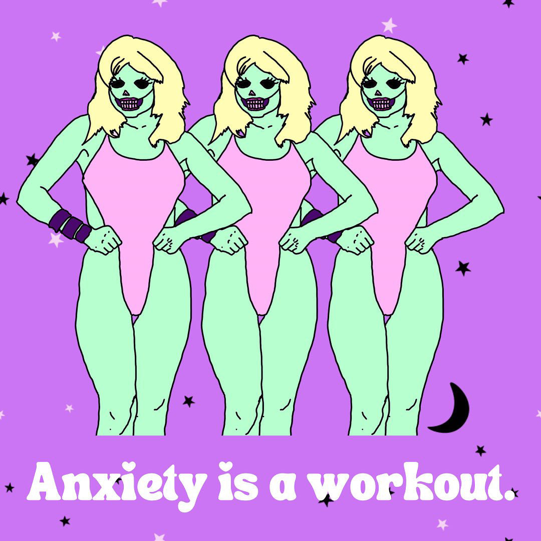 Anxiety is a Workout Racerback Tank