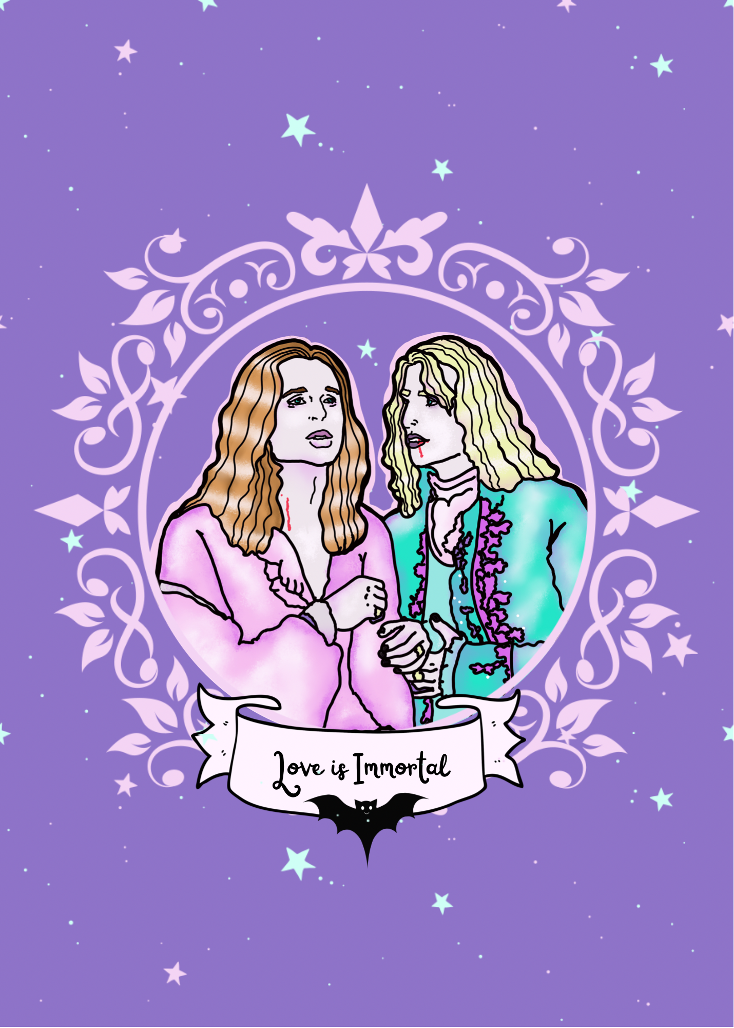 Louis & Lestat “Love is Immortal” Blank Greeting Card Set (4 Pack)