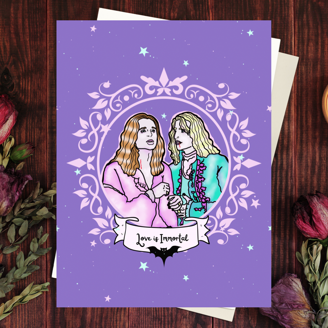 Louis & Lestat “Love is Immortal” Blank Greeting Card Set (4 Pack)