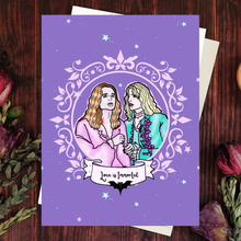Load image into Gallery viewer, Louis &amp; Lestat “Love is Immortal” Blank Greeting Card Set (4 Pack)
