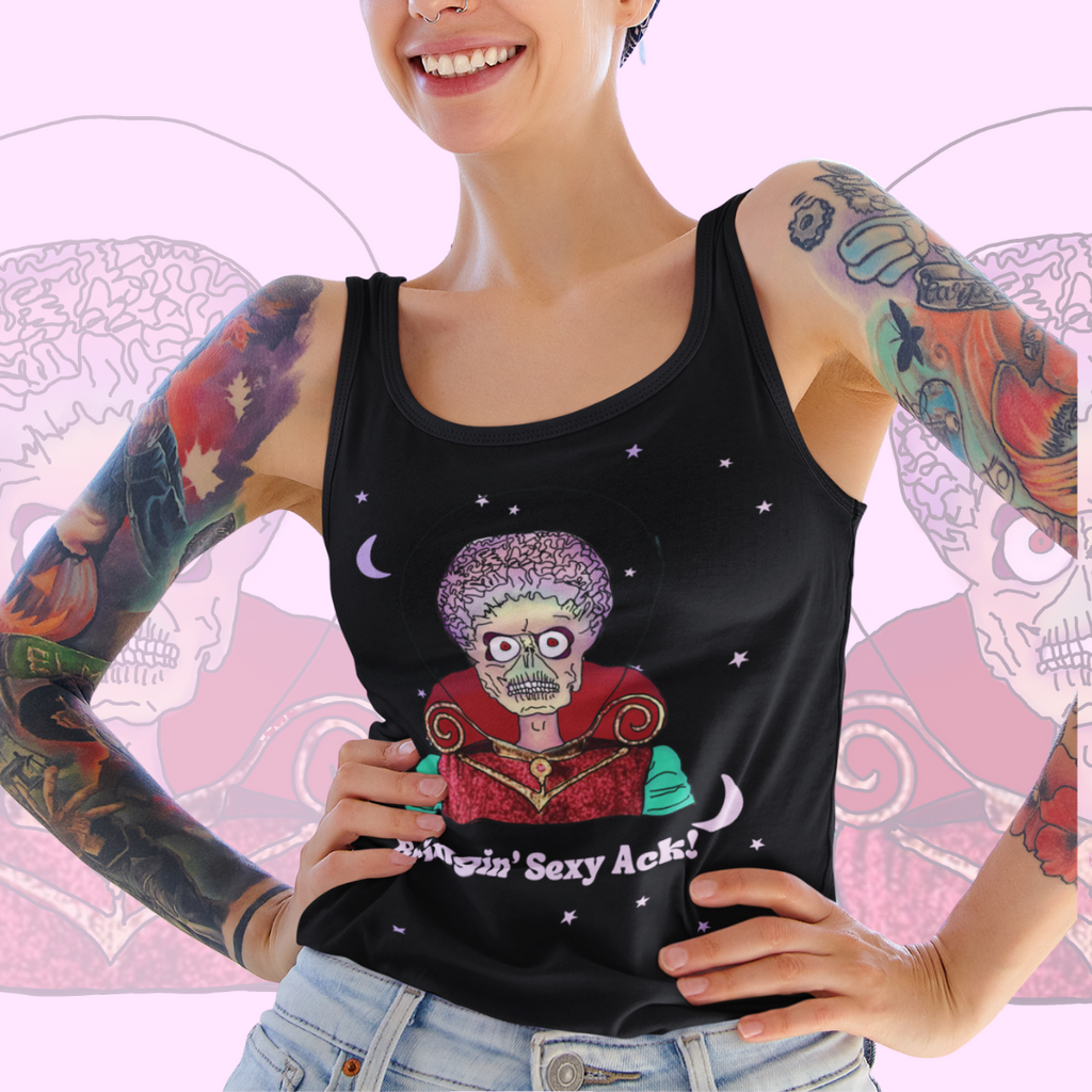 Mars Attacks "Bringin' Sexy Ack"  Racerback Tank
