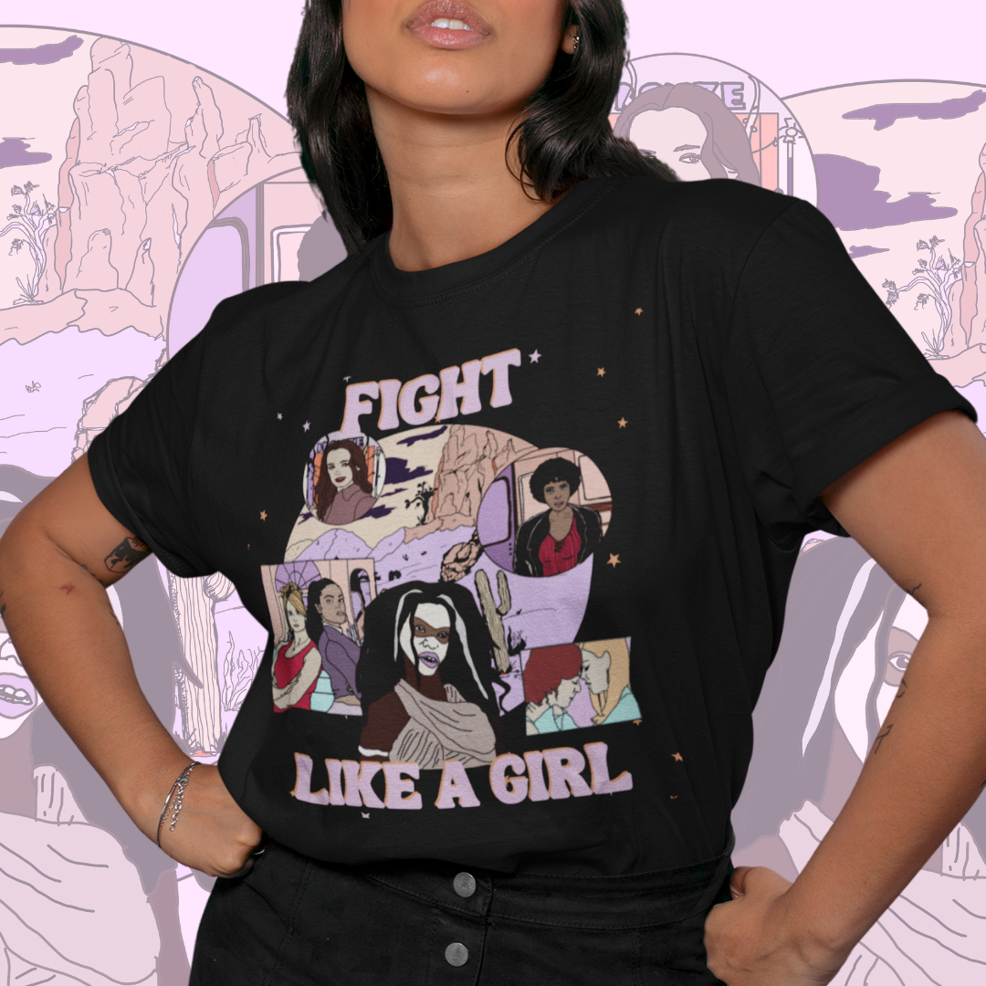 “Fight Like a Girl” Women of Buffy Super Soft T-shirt