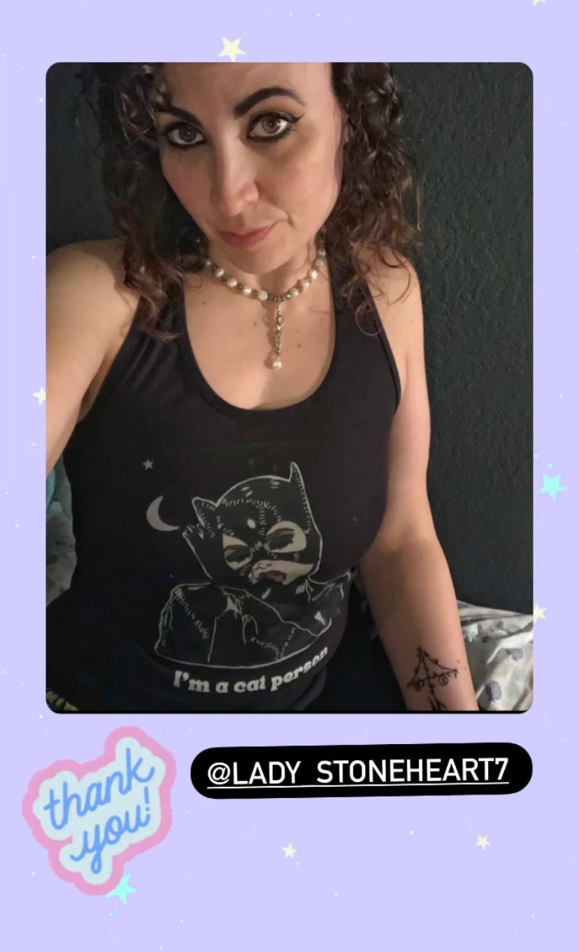 "I'm a Cat Person"  Racerback Tank