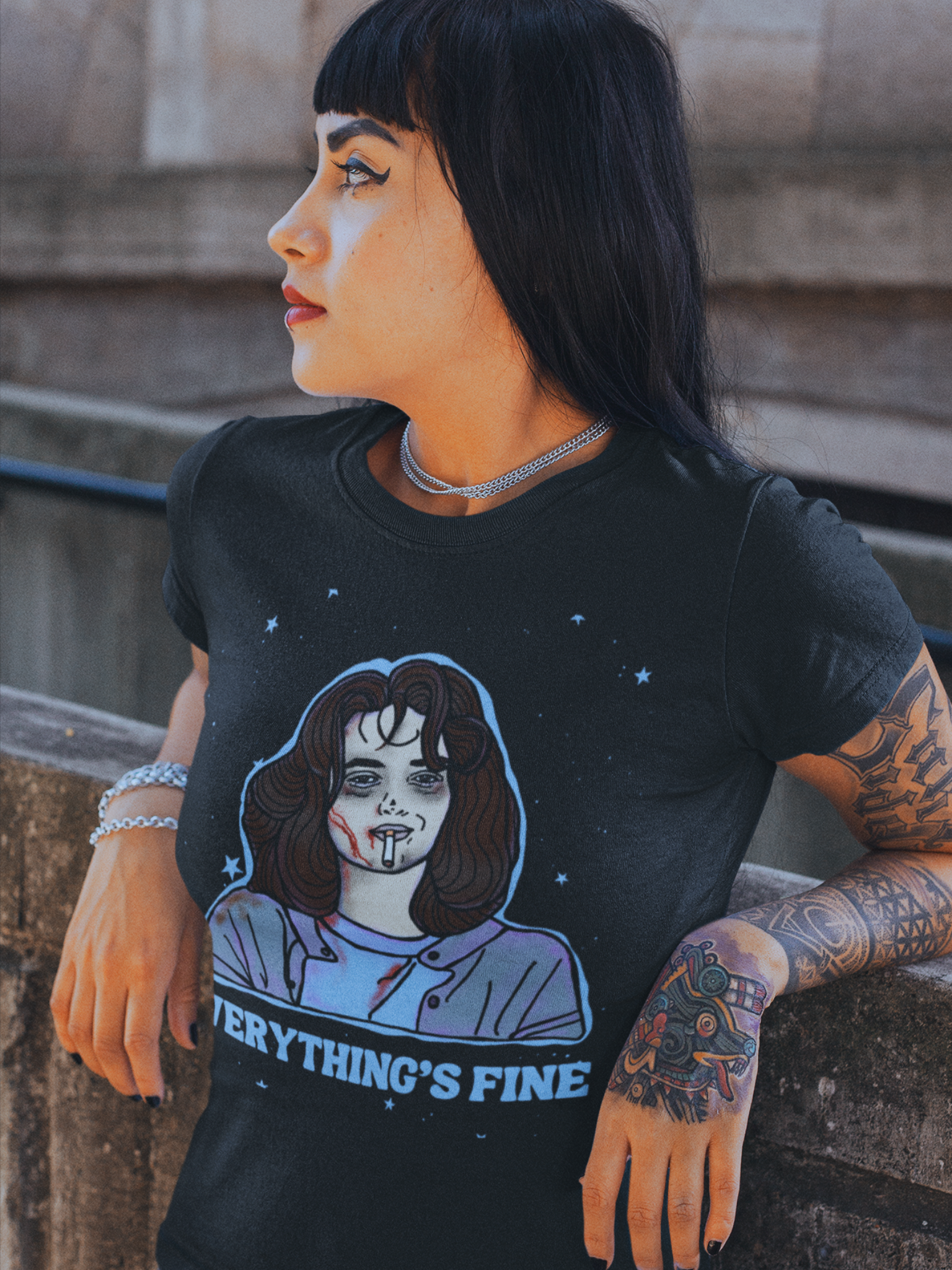 "Everything's Fine" Heathers Super Soft Unisex Tshirt