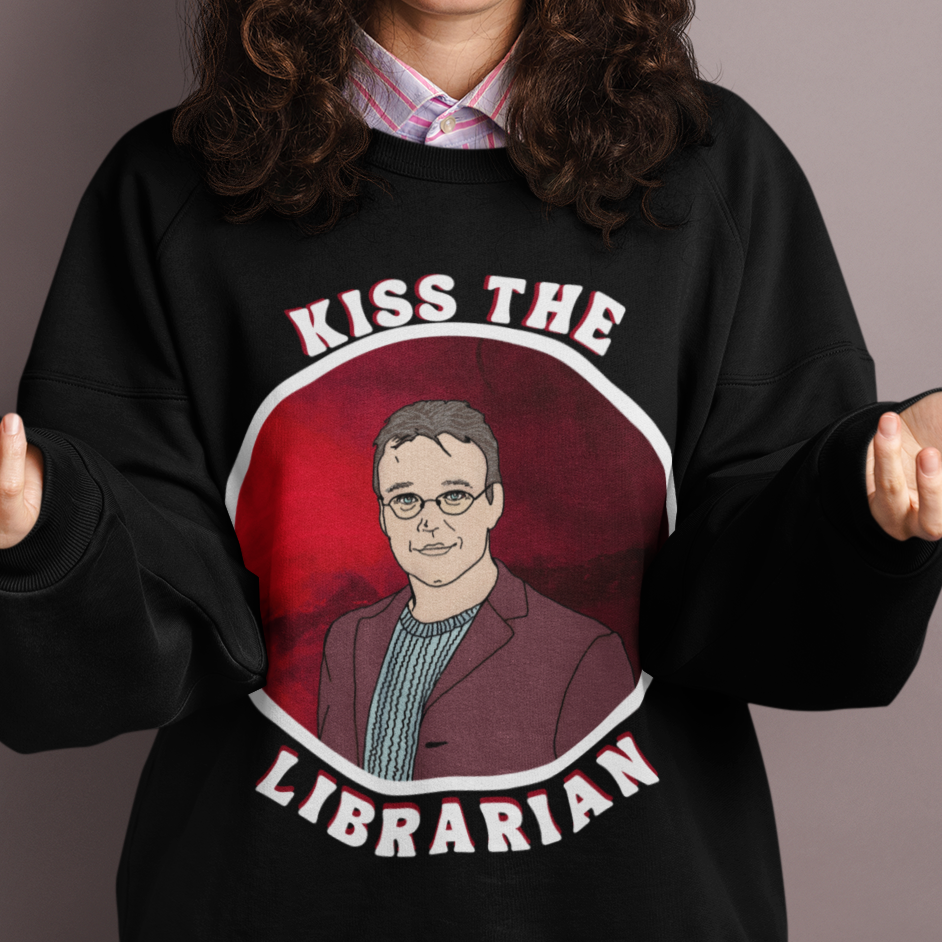 Kiss The Librarian Giles Heavy Comfy Sweatshirt