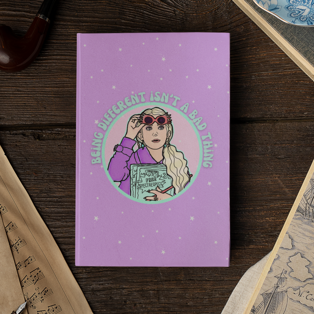 Luna Lovegood "Being Different isn't a Bad Thing" Hardcover Lined Journal