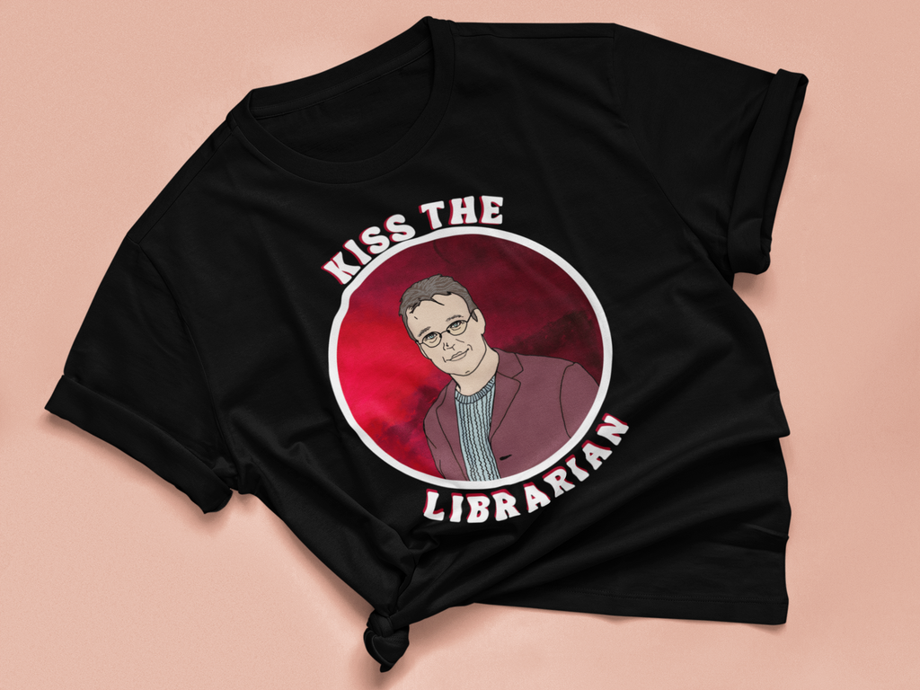 “Kiss The Librarian” Giles Unisex T-shirt