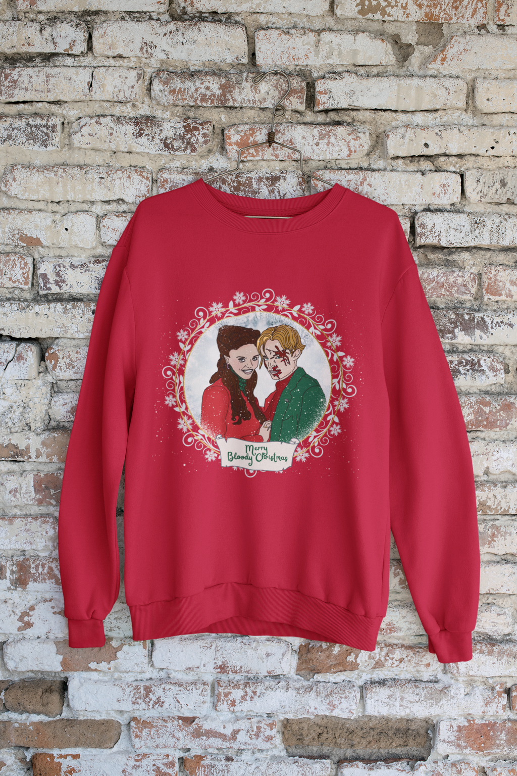 Merry Bloody Christmas Sprusilla Comfy Sweatshirt