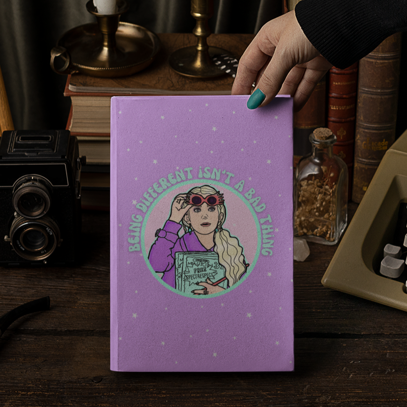 Luna Lovegood "Being Different isn't a Bad Thing" Hardcover Lined Journal