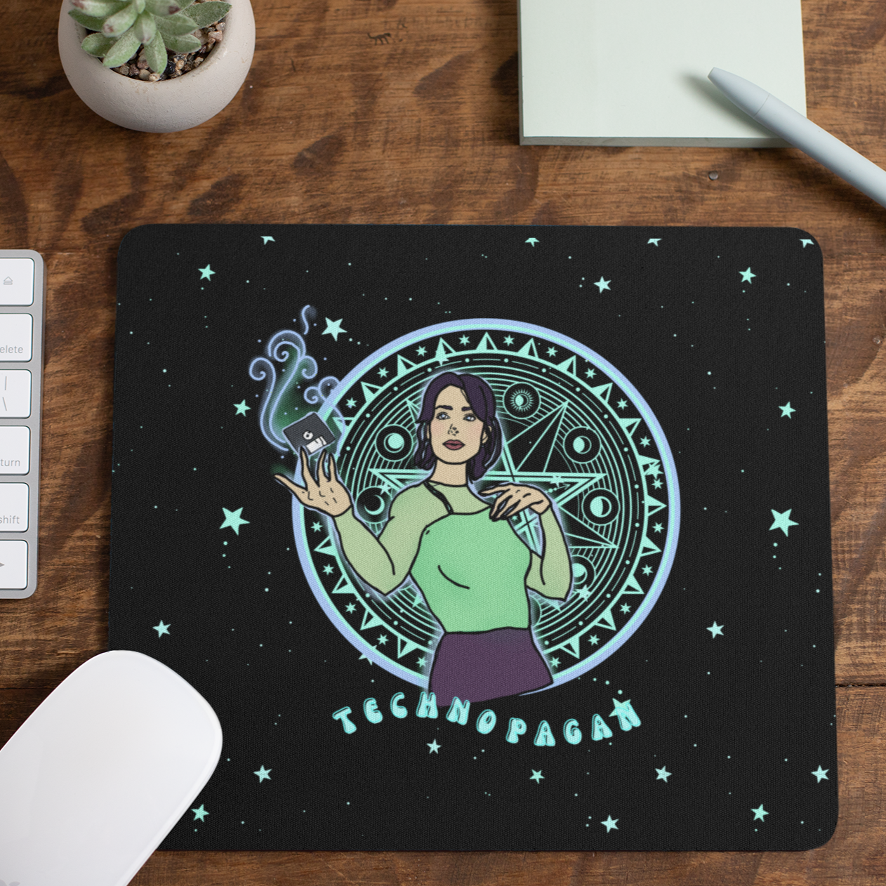 Technopagan Jenny Calendar Mouse Pad