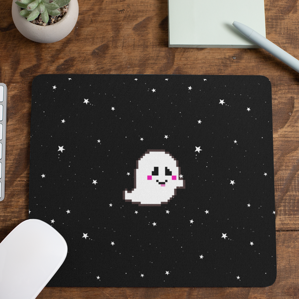 Grinning Ghostie Mouse Pad [black]
