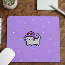 Load image into Gallery viewer, Witchy Koji Kitty Mouse Pad [purple]
