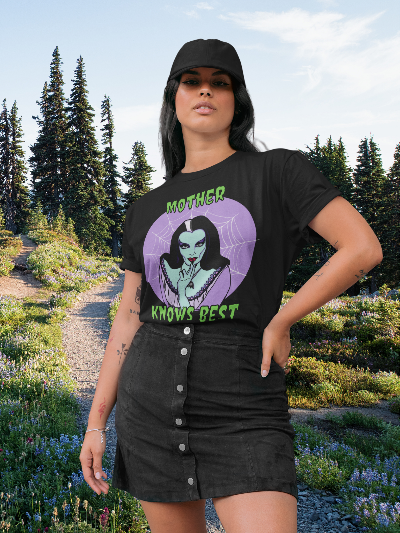 "Mother Knows Best" Lily Munster Super Soft T-shirt