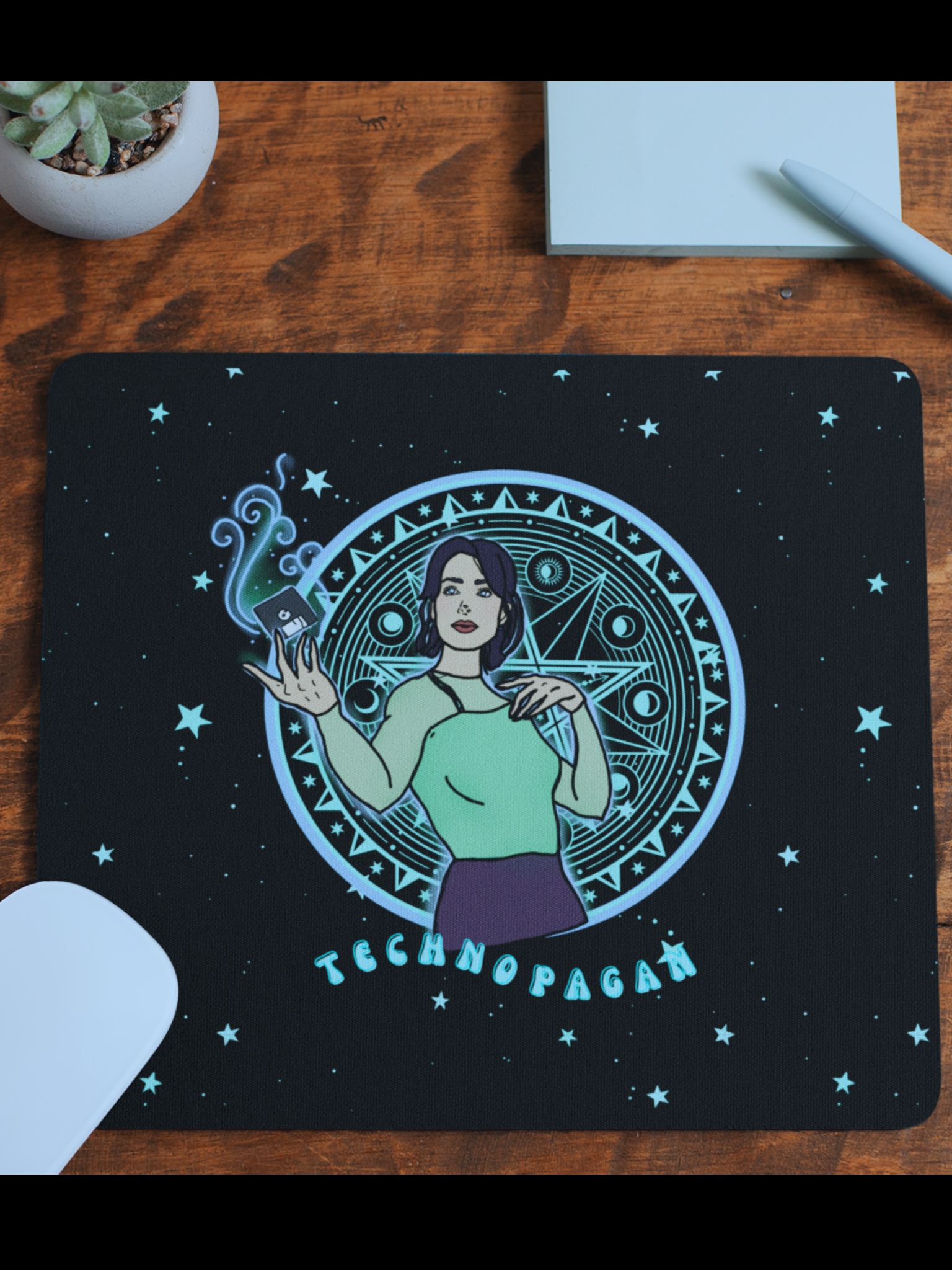 Technopagan Jenny Calendar Mouse Pad