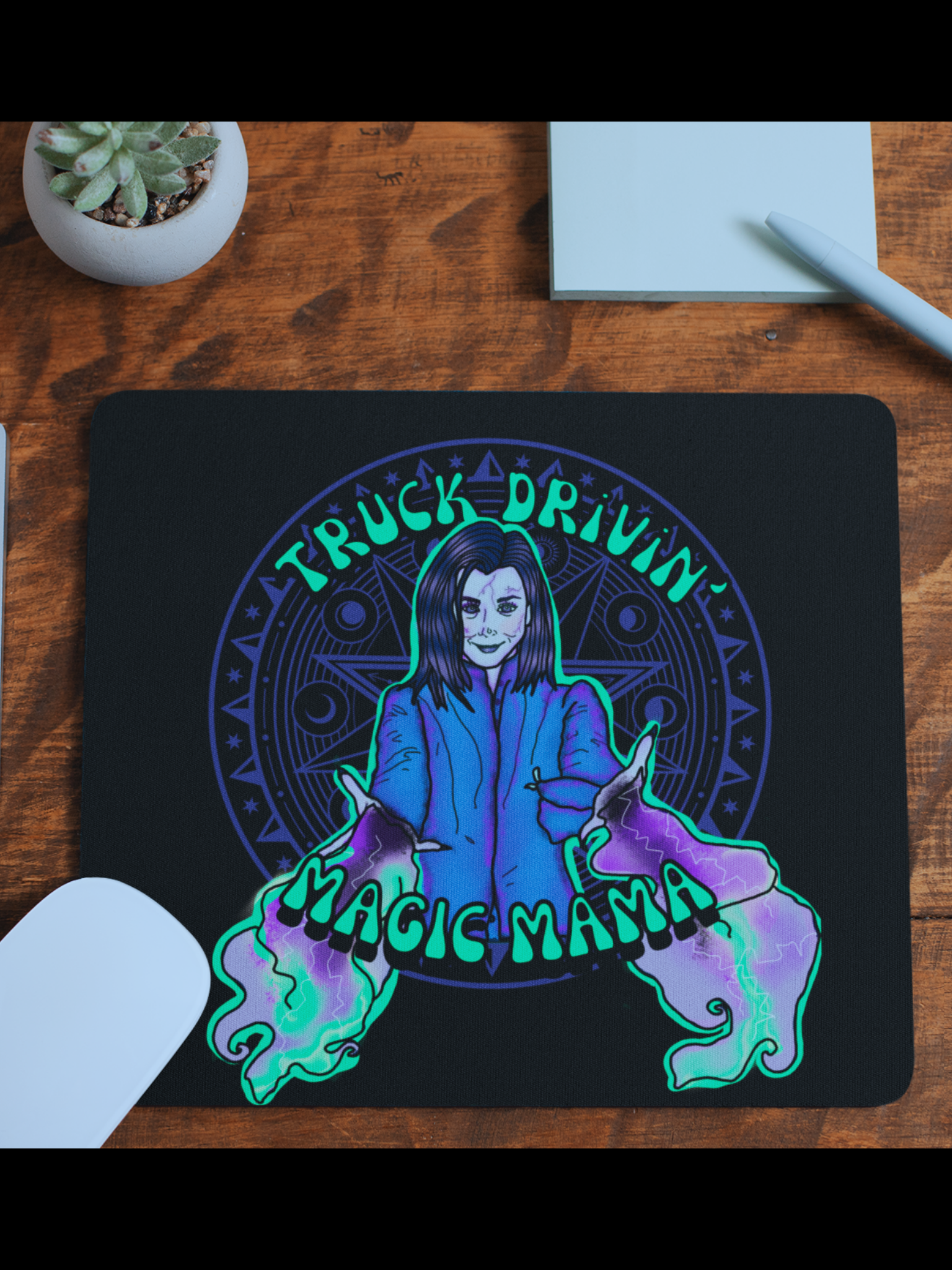 "Truck Drivin' Magic Mama" Mouse Pad