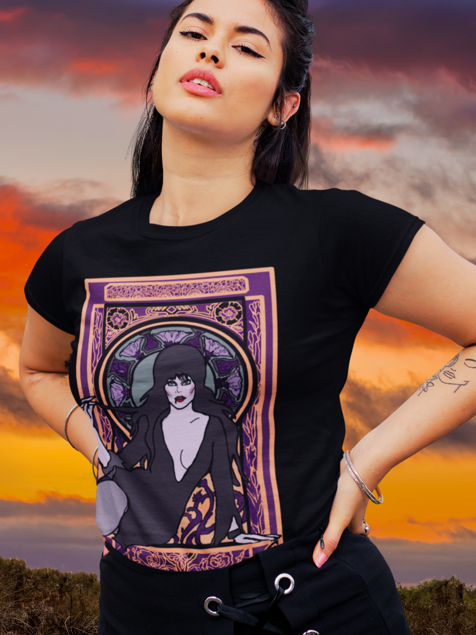 Elvira Art Nouveau Unisex T-Shirt