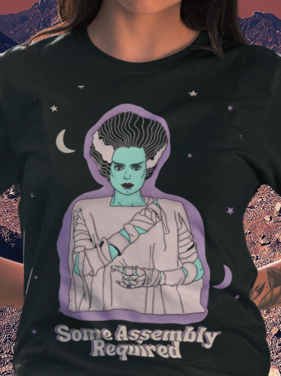 “Some Assembly Required” Bride of Frankenstein Super Soft T-shirt
