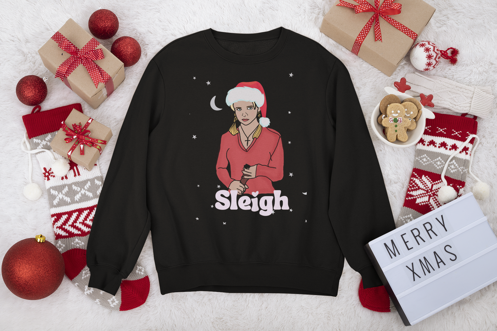 Sleigh Buffy Christmas Unisex Heavy Blend™ Crewneck Sweatshirt