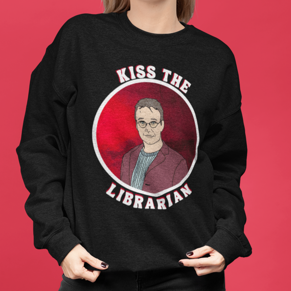 Kiss The Librarian Giles Heavy Comfy Sweatshirt