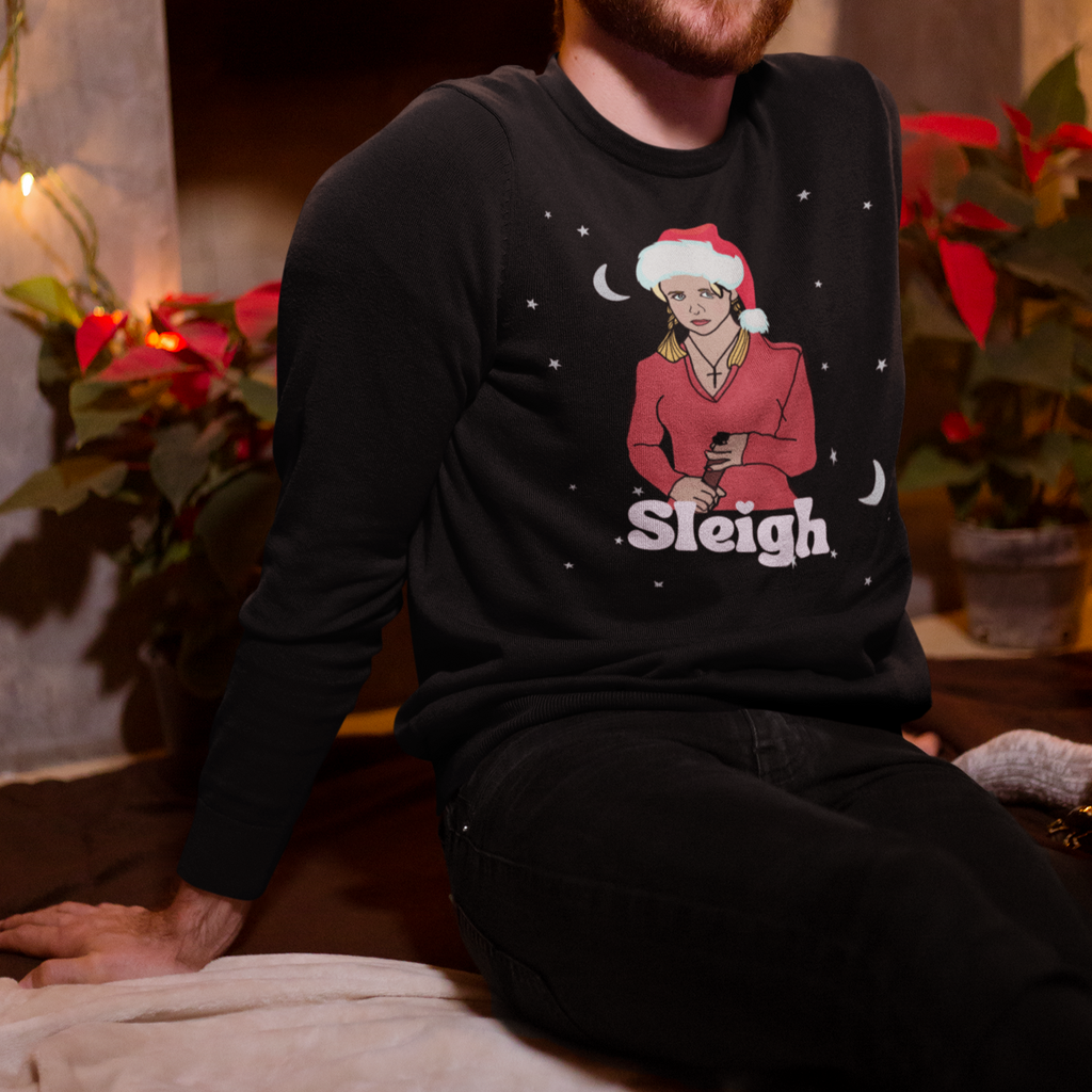 Sleigh Buffy Christmas Unisex Heavy Blend™ Crewneck Sweatshirt